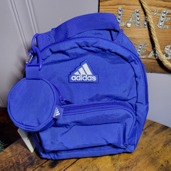 adidas Handbags - Adidas Must have Royal Blue mini Backpack w/keychain